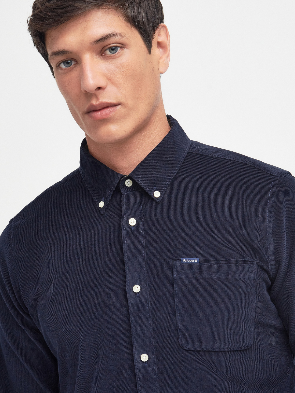 Barbour M Shirts Ramsey Tailored Cord Shirt - Navy