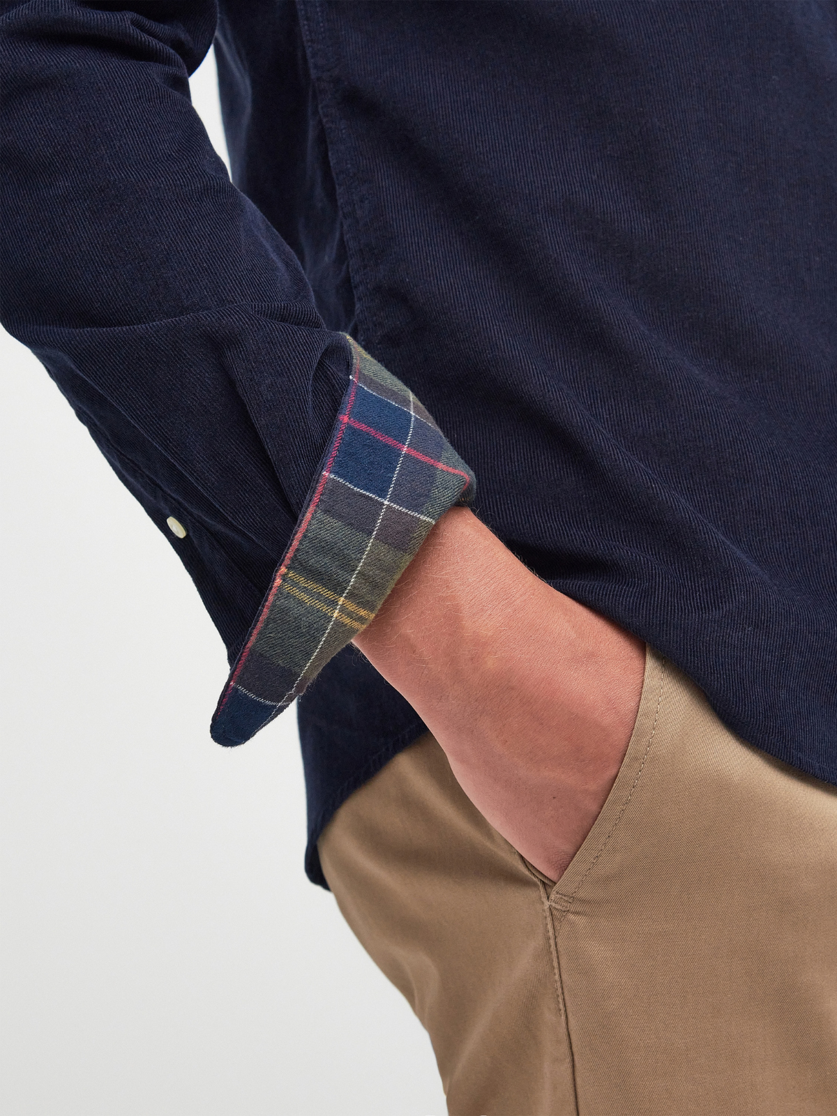 Barbour M Shirts Ramsey Tailored Cord Shirt - Navy