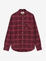 Barbour M Shirts S Mineral Tartan Authentic Shirt - Crimson Heather