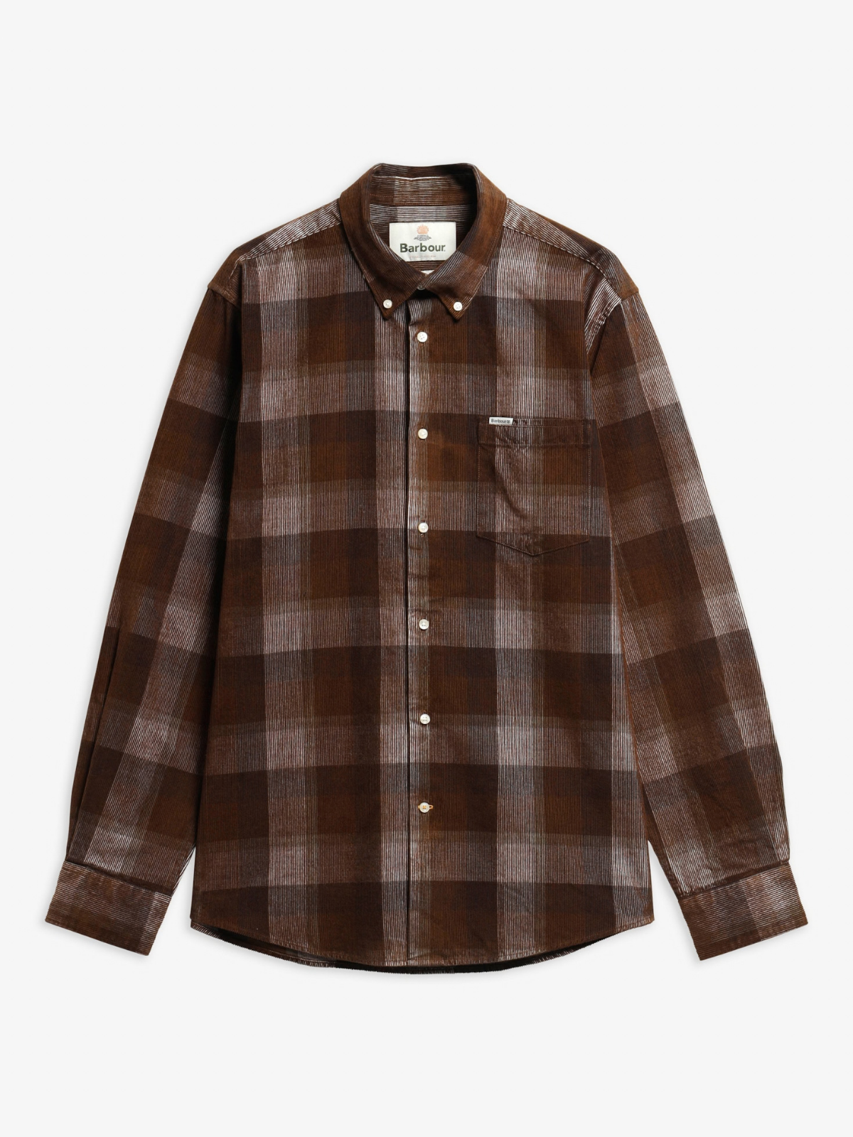 Barbour M Shirts S Winston Regular Fit Checked Shirt - Dark Sand