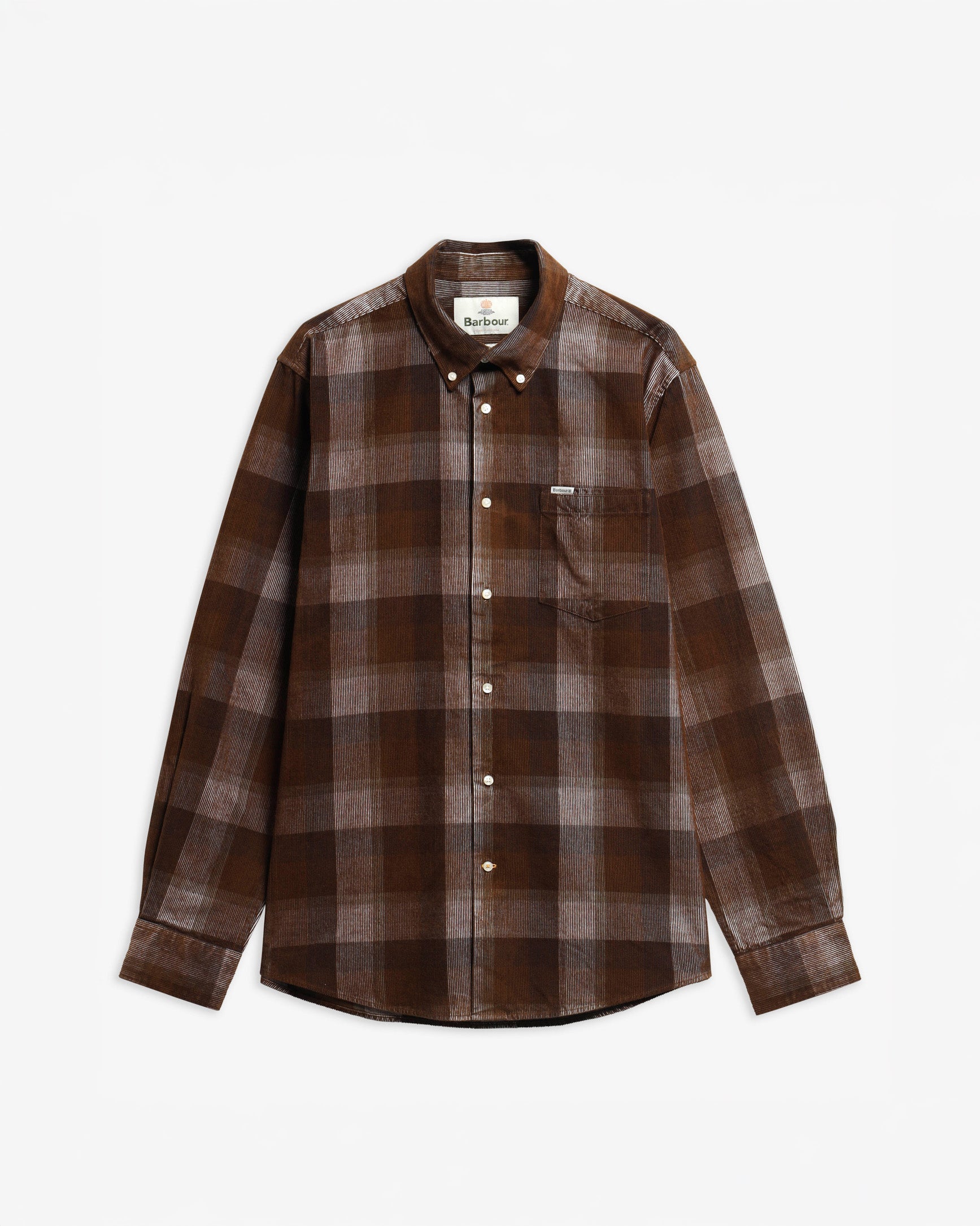 Barbour M Shirts Winston Regular Fit Checked Shirt - Dark Sand