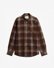 Barbour M Shirts Winston Regular Fit Checked Shirt - Dark Sand