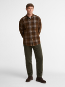 Barbour M Shirts Winston Regular Fit Checked Shirt - Dark Sand