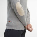 Barbour M Sweater Essential Patch Half Zip- Stone
