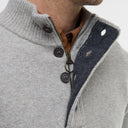 Barbour M Sweater Essential Patch Half Zip- Stone