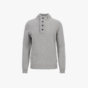 Barbour M Sweater Stone / S Essential Patch Half Zip- Stone