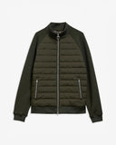 Barbour M Sweater Thornton Quilted Zip Through Sweater - Sage