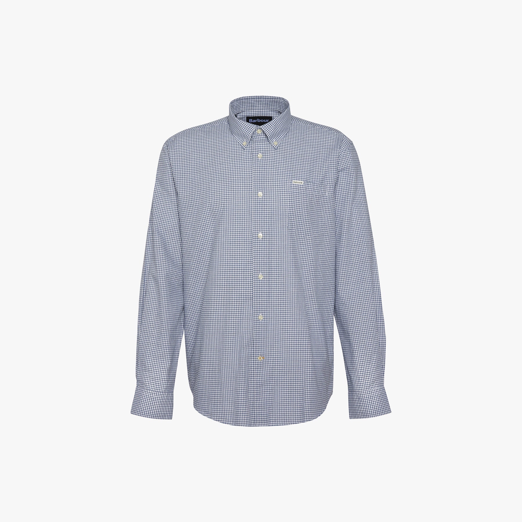 Barbour Shirt Barbour Finwell Gingham Tailored Fit Shirt - Sky