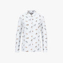 Barbour Shirt White/Dog Print / 4 Safari Relaxed Long Sleeve