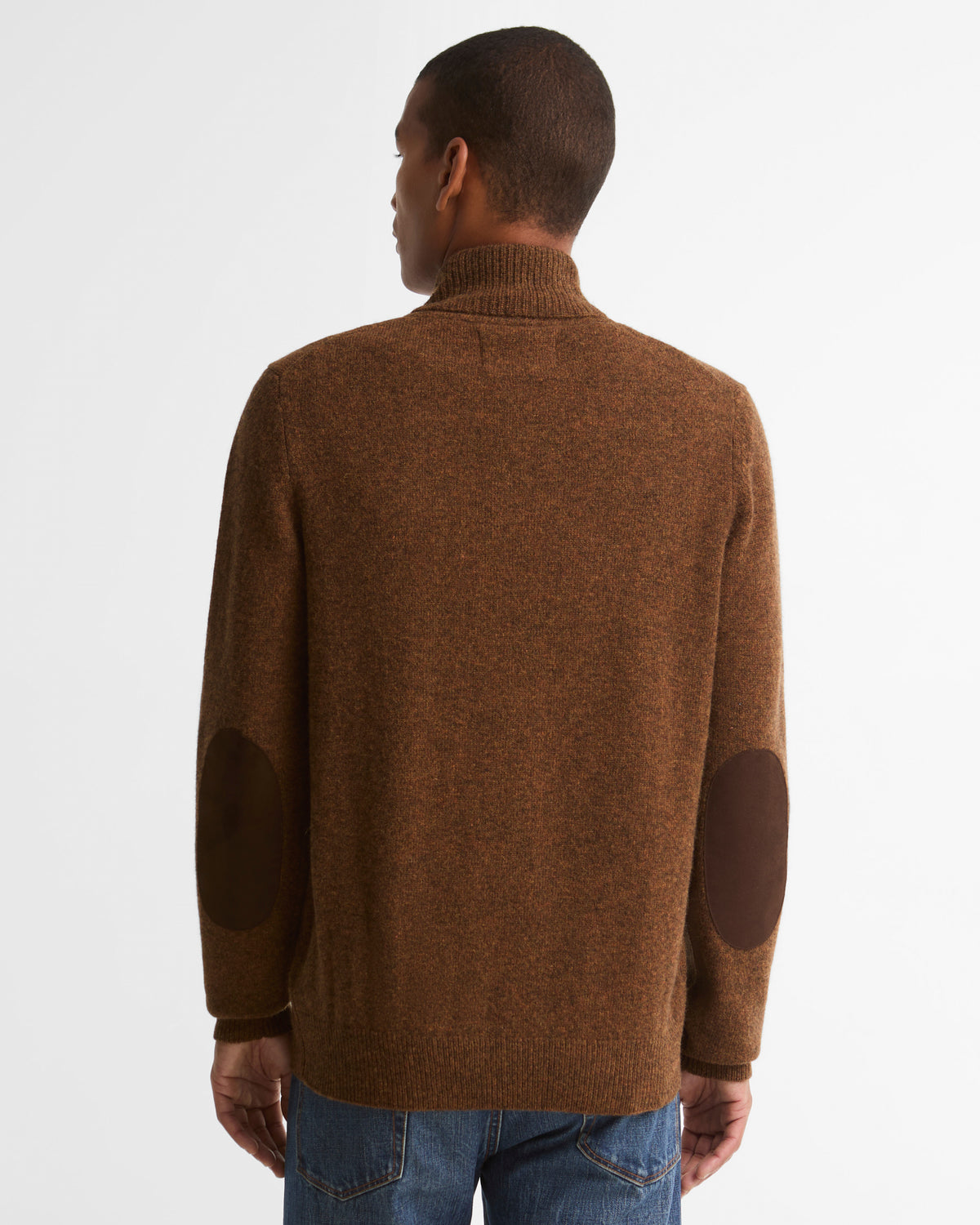Barbour Sweaters Essential Patch Zip Through Knitted Jumper - Bracken