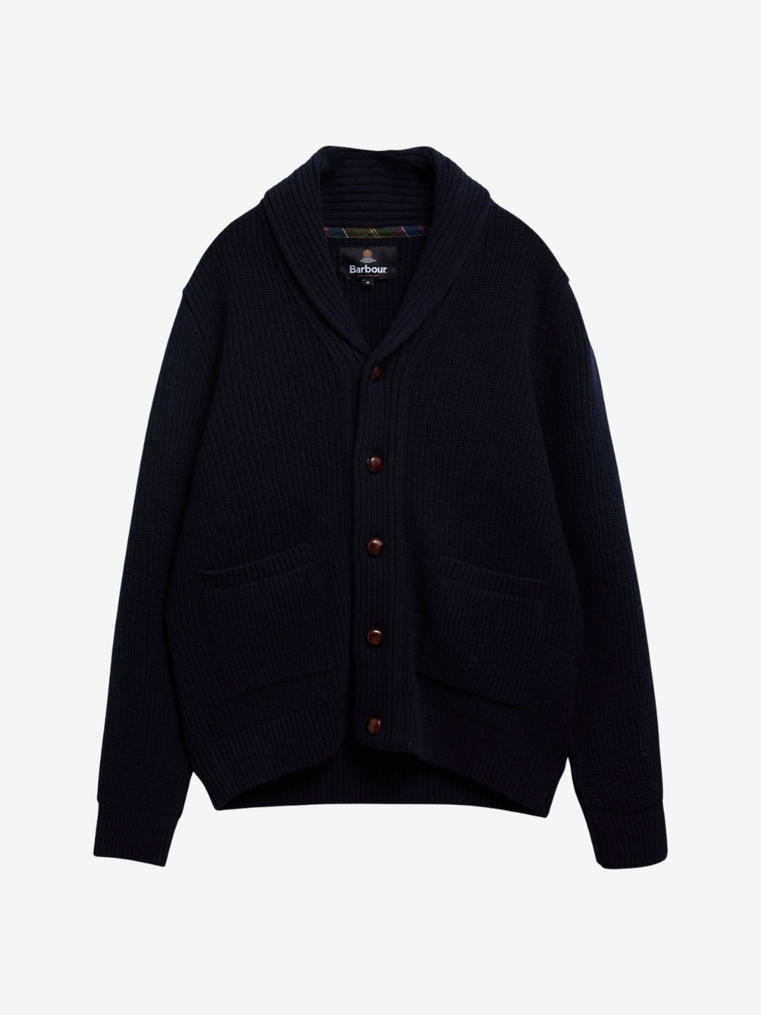 Barbour Sweaters S Hartland Knitted Shawl Neck Cardigan - Navy