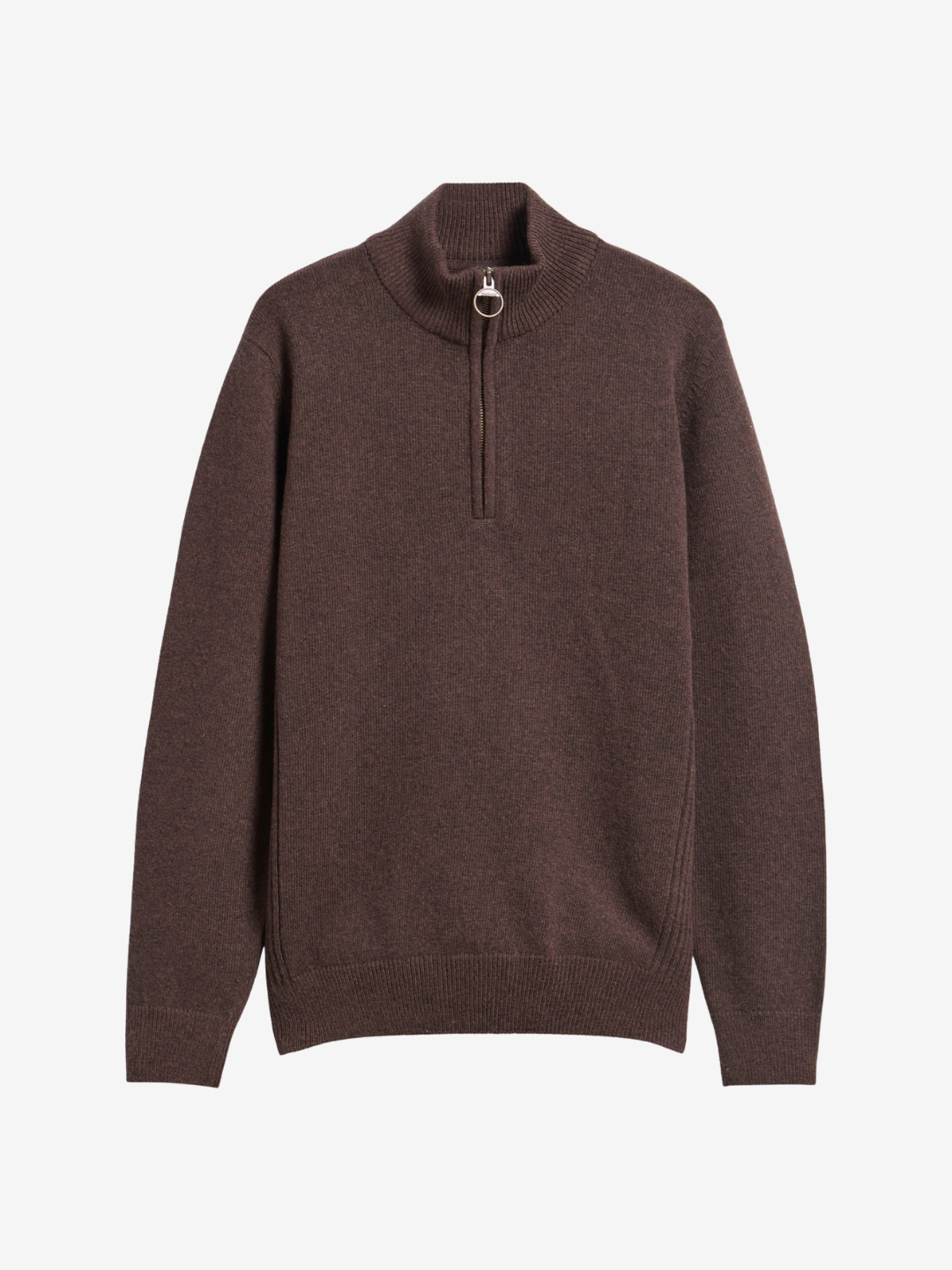 Barbour Sweaters S Holden Half Zip Knitted Jumper - Dark Oak