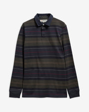 Barbour T-Shirts Frith Tartan Stripe Rugby Shirt - Navy