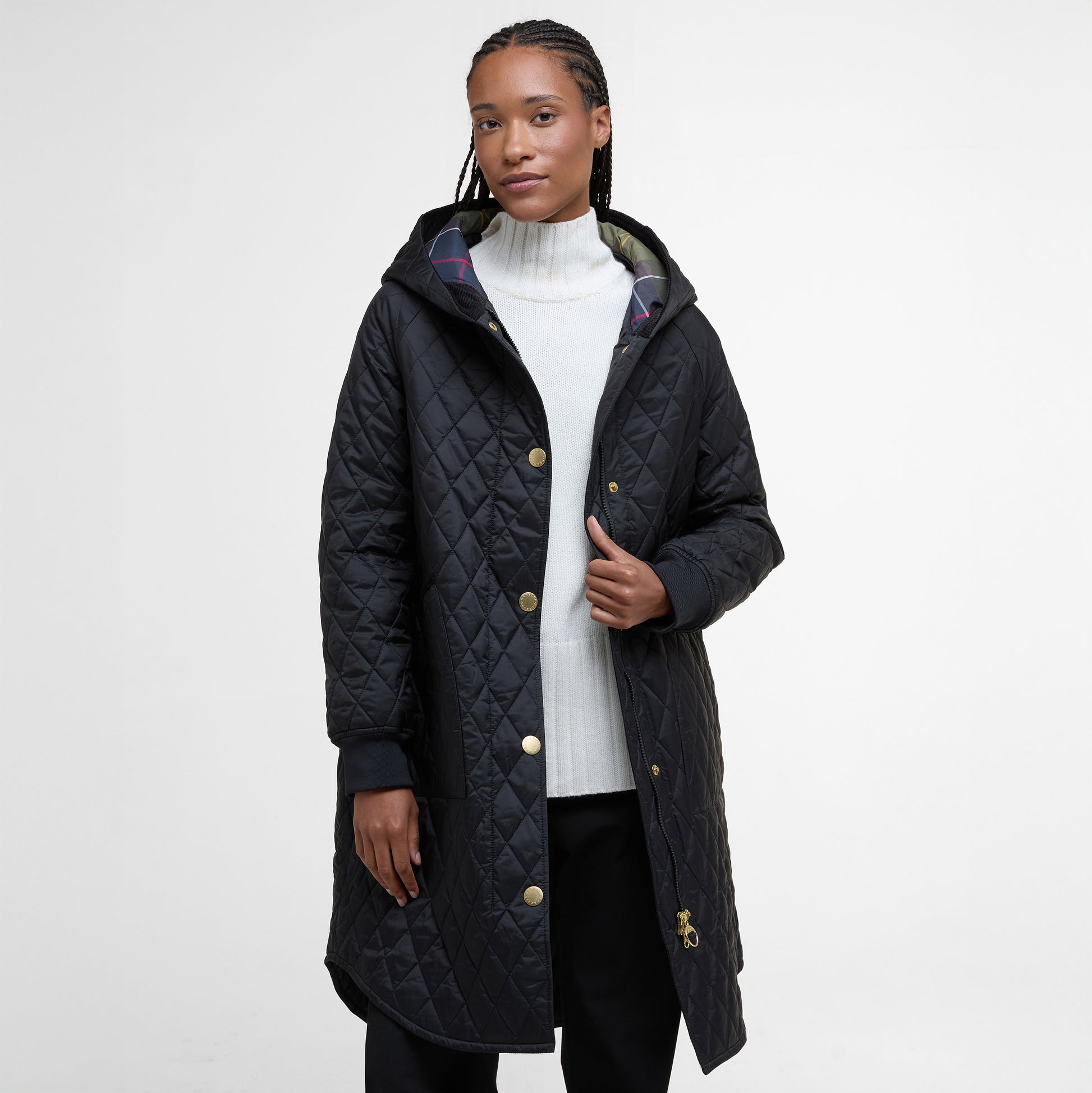 Barbour W Coat Black / 4 Hilary Quilted Jacket