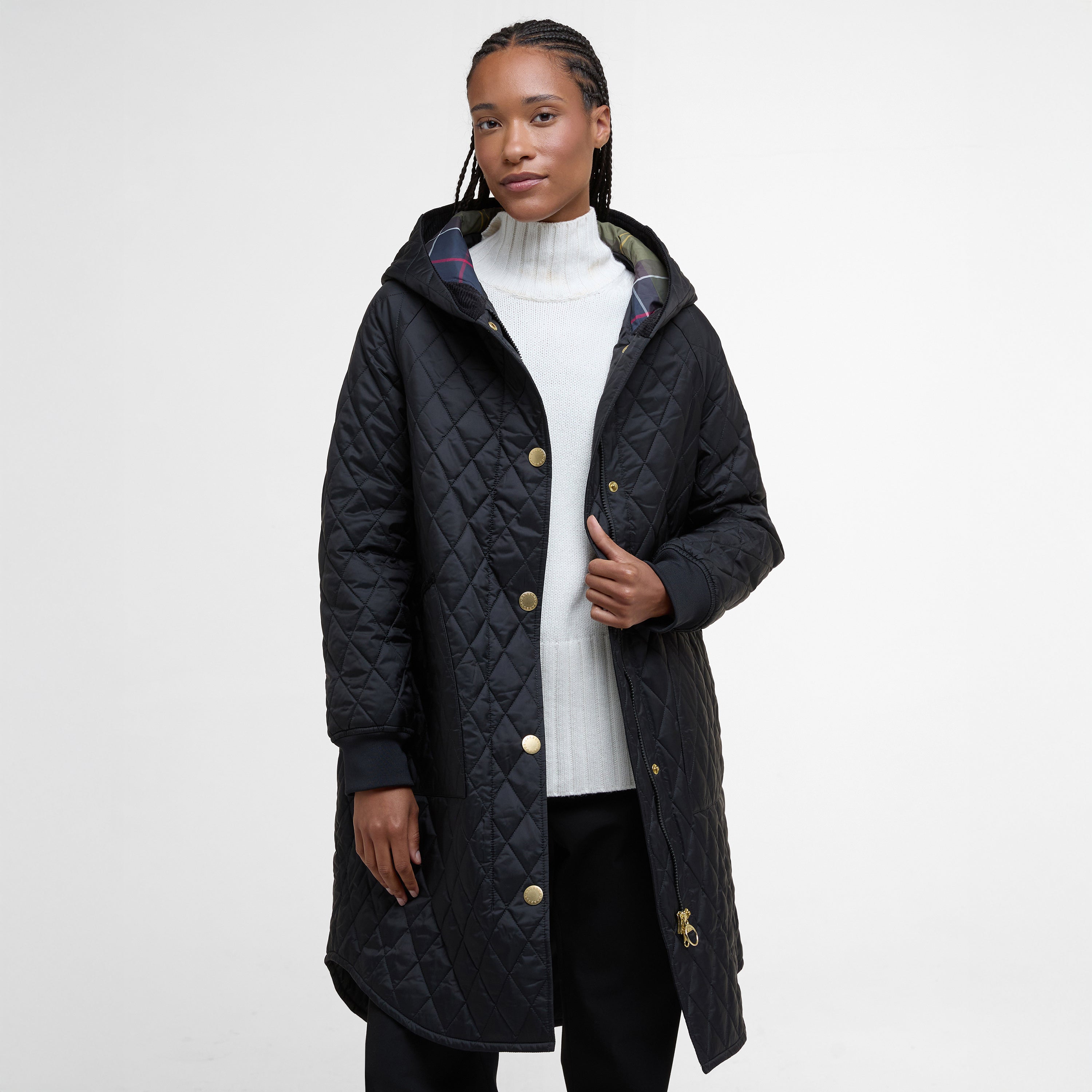 Barbour W Coat Black / 4 Hilary Quilted Jacket