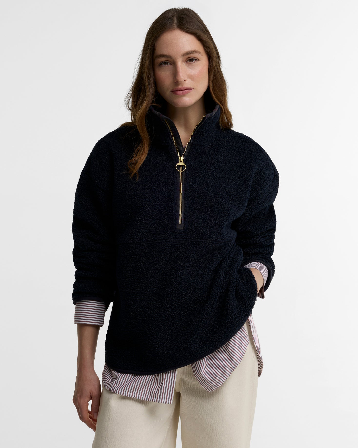 Barbour W Fleece Merys Fleece - Dark Navy
