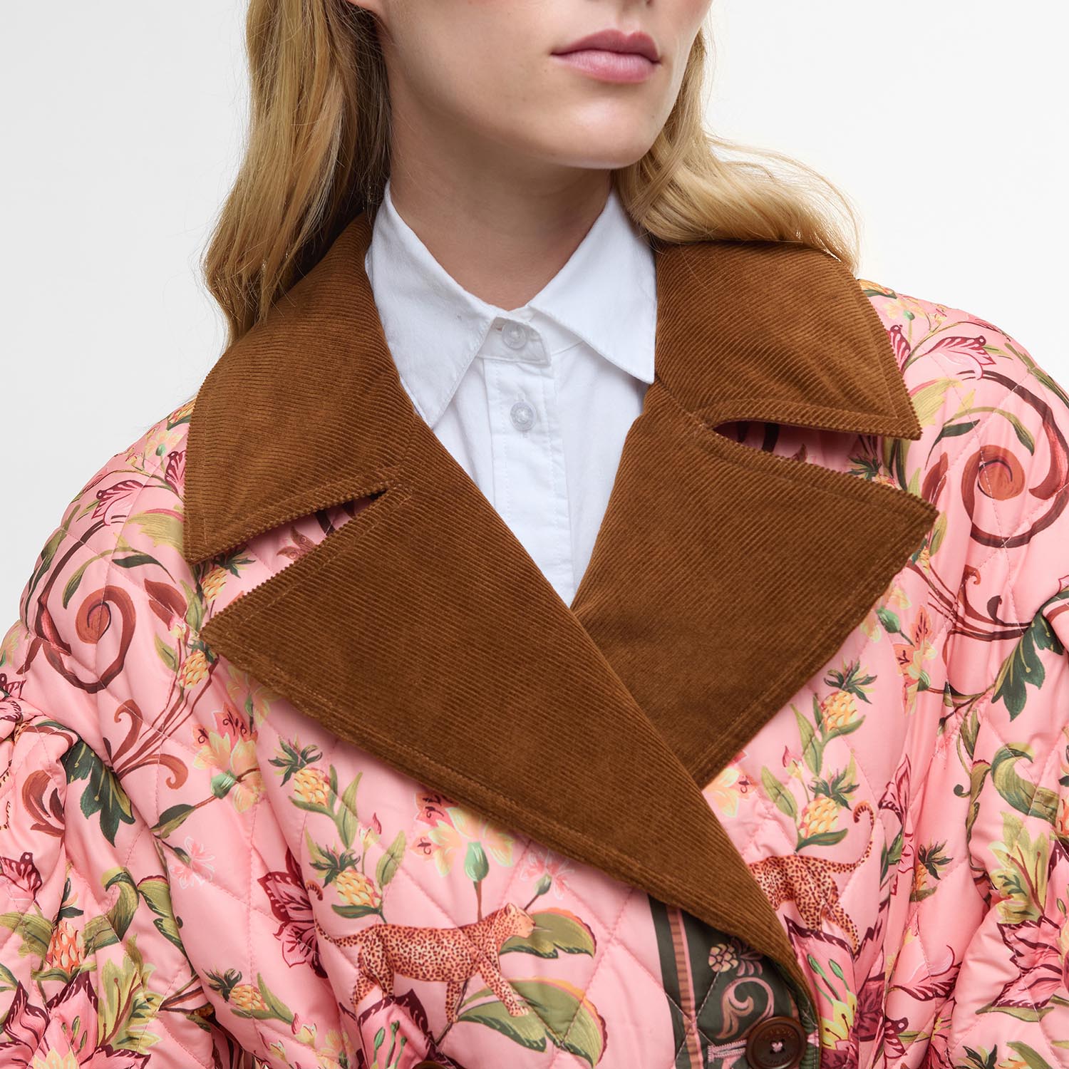 Barbour W Jacket Barbour X Farm Rio Cami Quilted Jacket