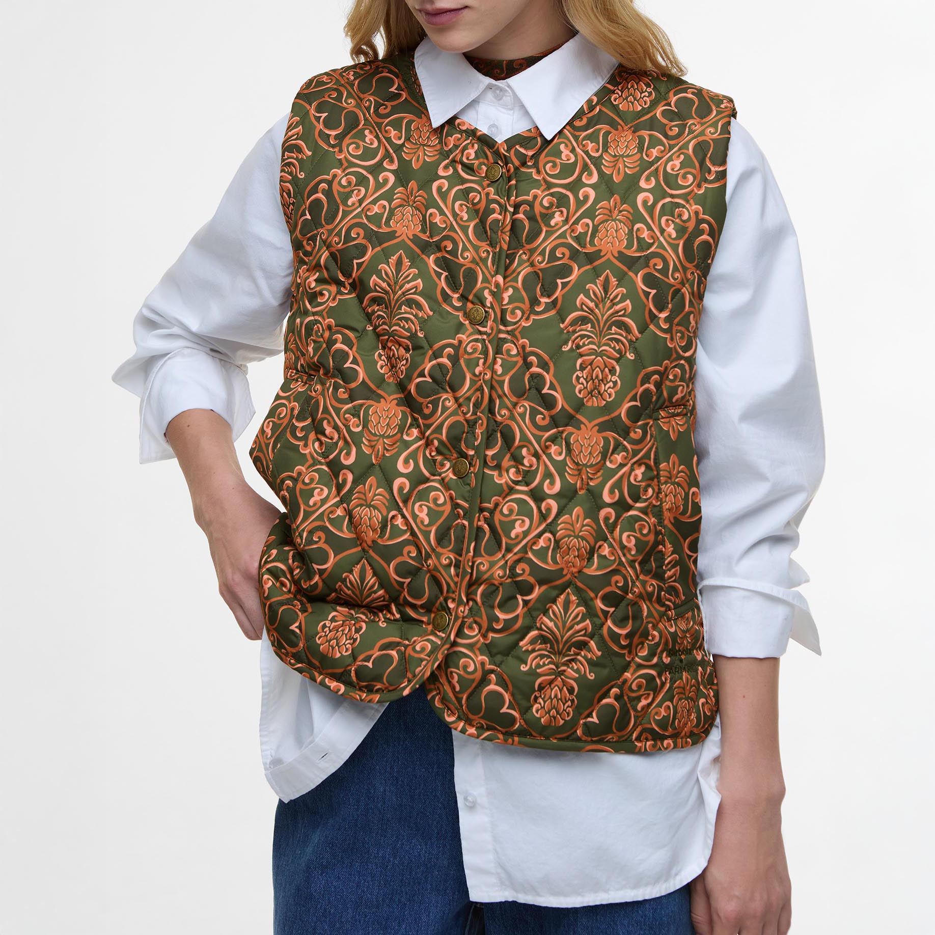 Barbour W Jacket Barbour X Farm Rio Fernanda Liner