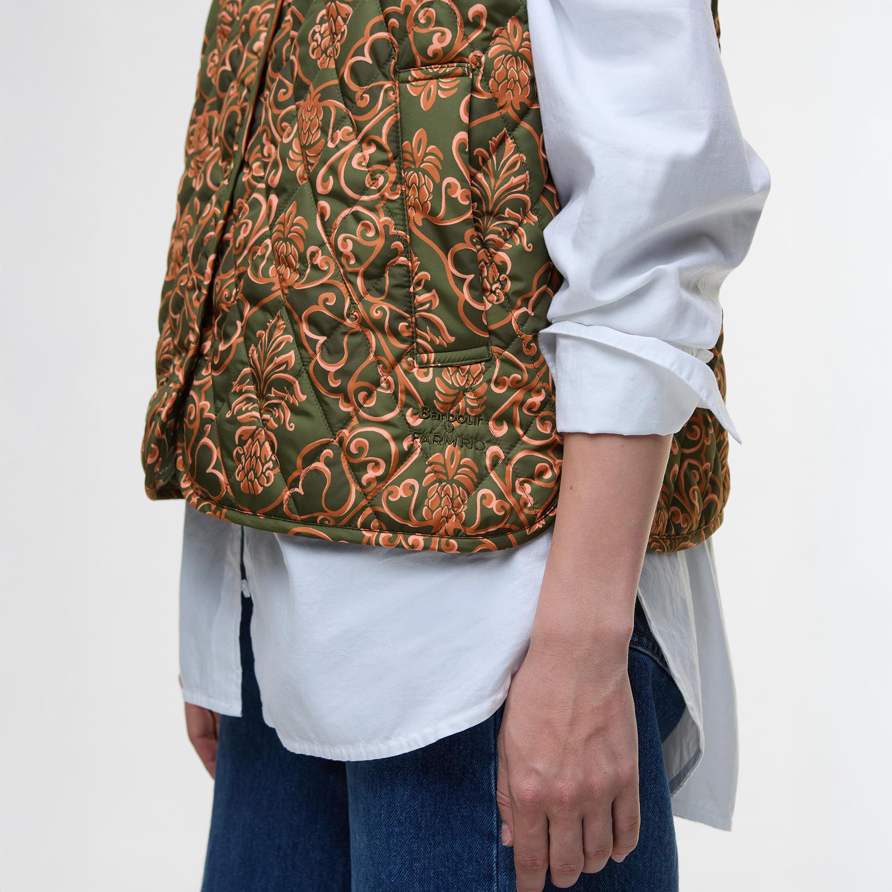 Barbour W Jacket Barbour X Farm Rio Fernanda Liner