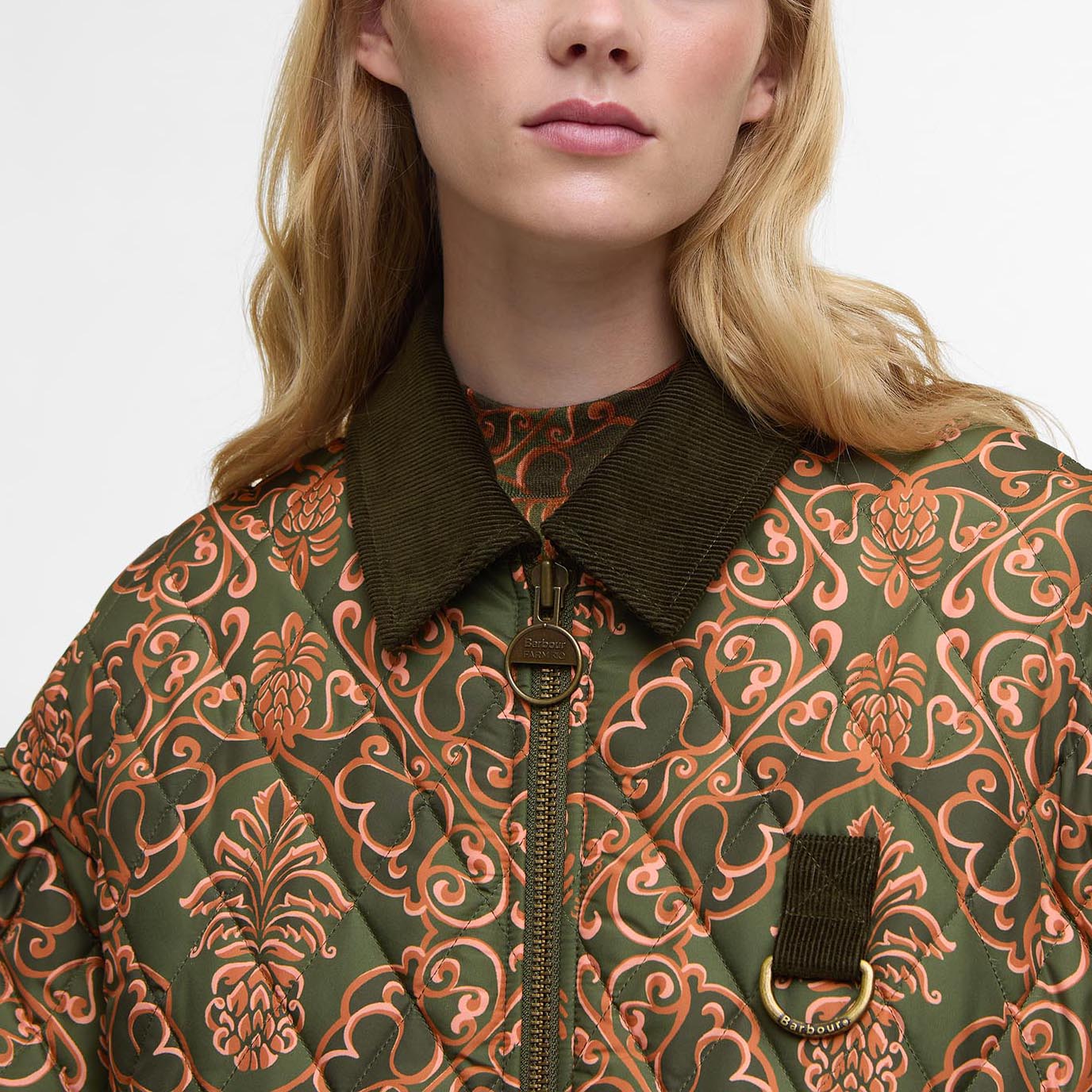 Barbour W Jacket Barbour X Farm Rio Luisa Quilted Jacket