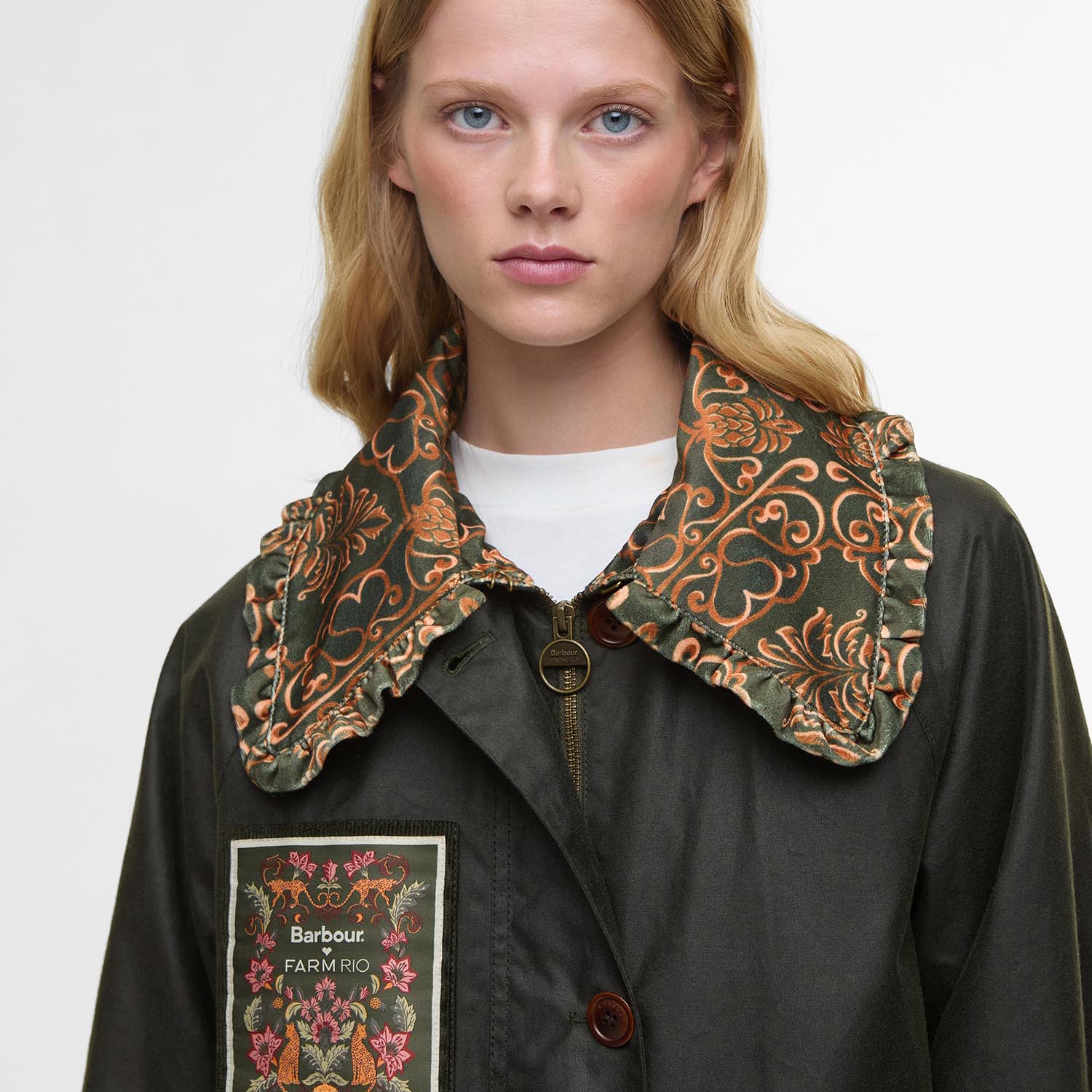 Barbour W Jacket Barbour X Farm Rio Maria-Clara Wax Jacket