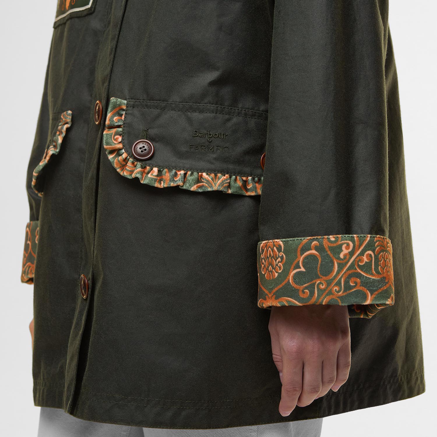 Barbour W Jacket Barbour X Farm Rio Maria-Clara Wax Jacket