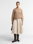 Barbour W Knitwear Alderney Fleck Knitted Jumper - Warm Trench