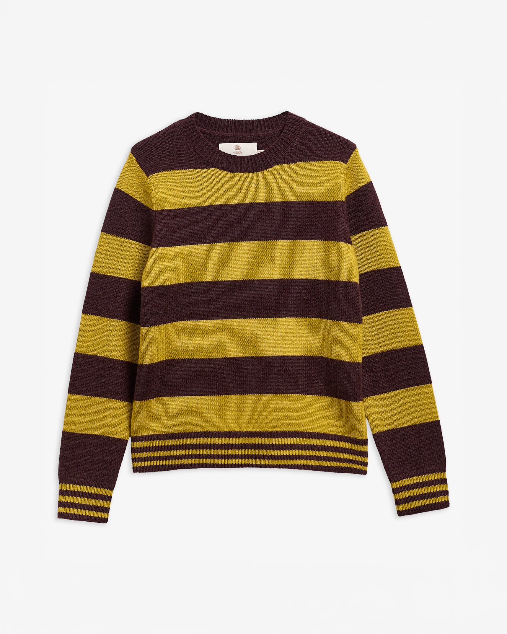 Barbour W Knitwear Woodhouse Striped Cashmere Blend Knitted Jumper - Fig Multi