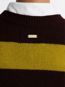 Barbour W Knitwear Woodhouse Striped Cashmere Blend Knitted Jumper - Fig Multi