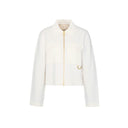 Barbour W Sweater Ecru/Oatmeal / 4 Alma Knitted Zip Through Cardigan