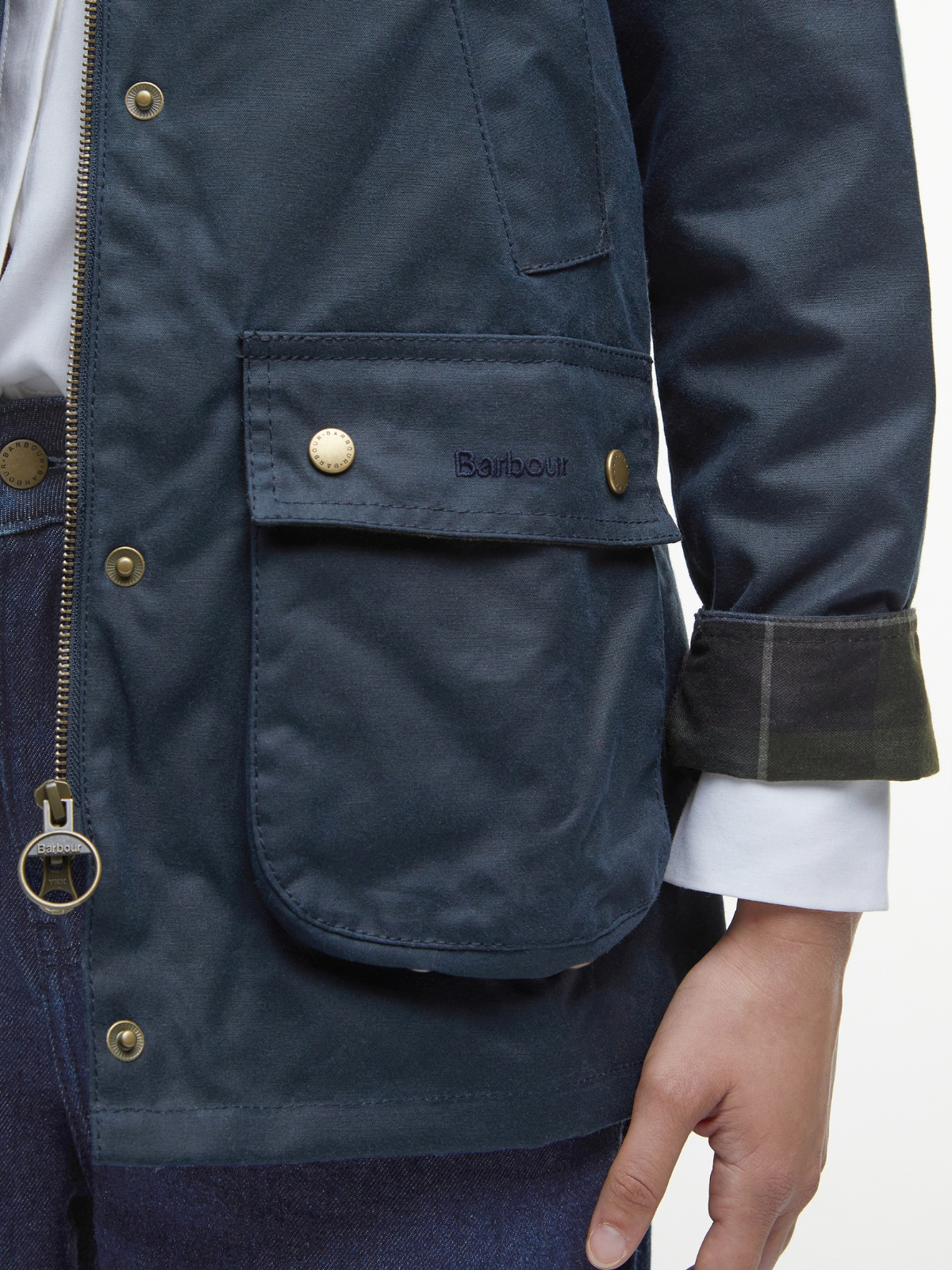 Barbour W Wax Jacket Acorn Wax Jacket - Navy