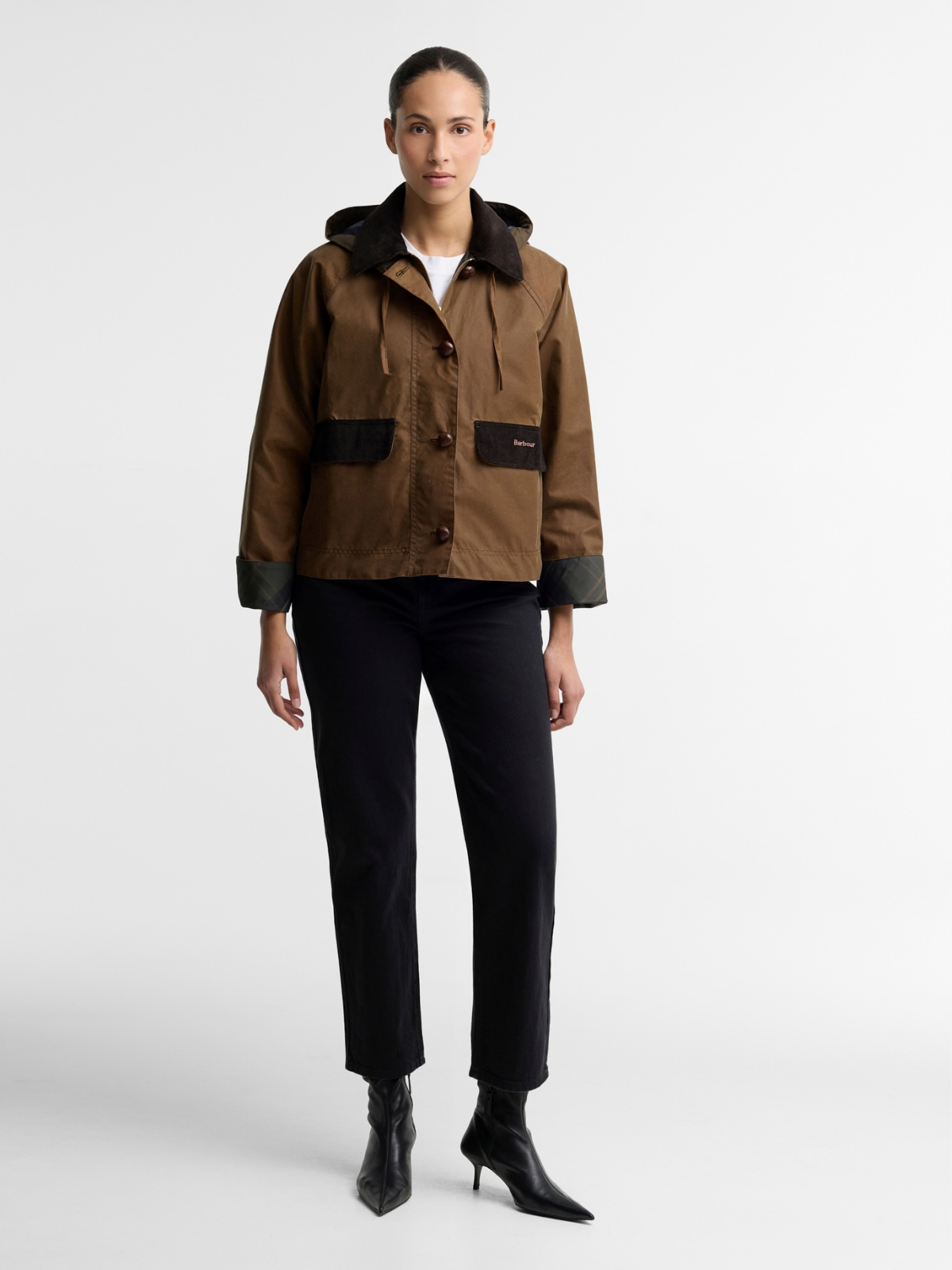 Barbour W Wax Jacket Adina Wax Jacket - Tan/Shadow