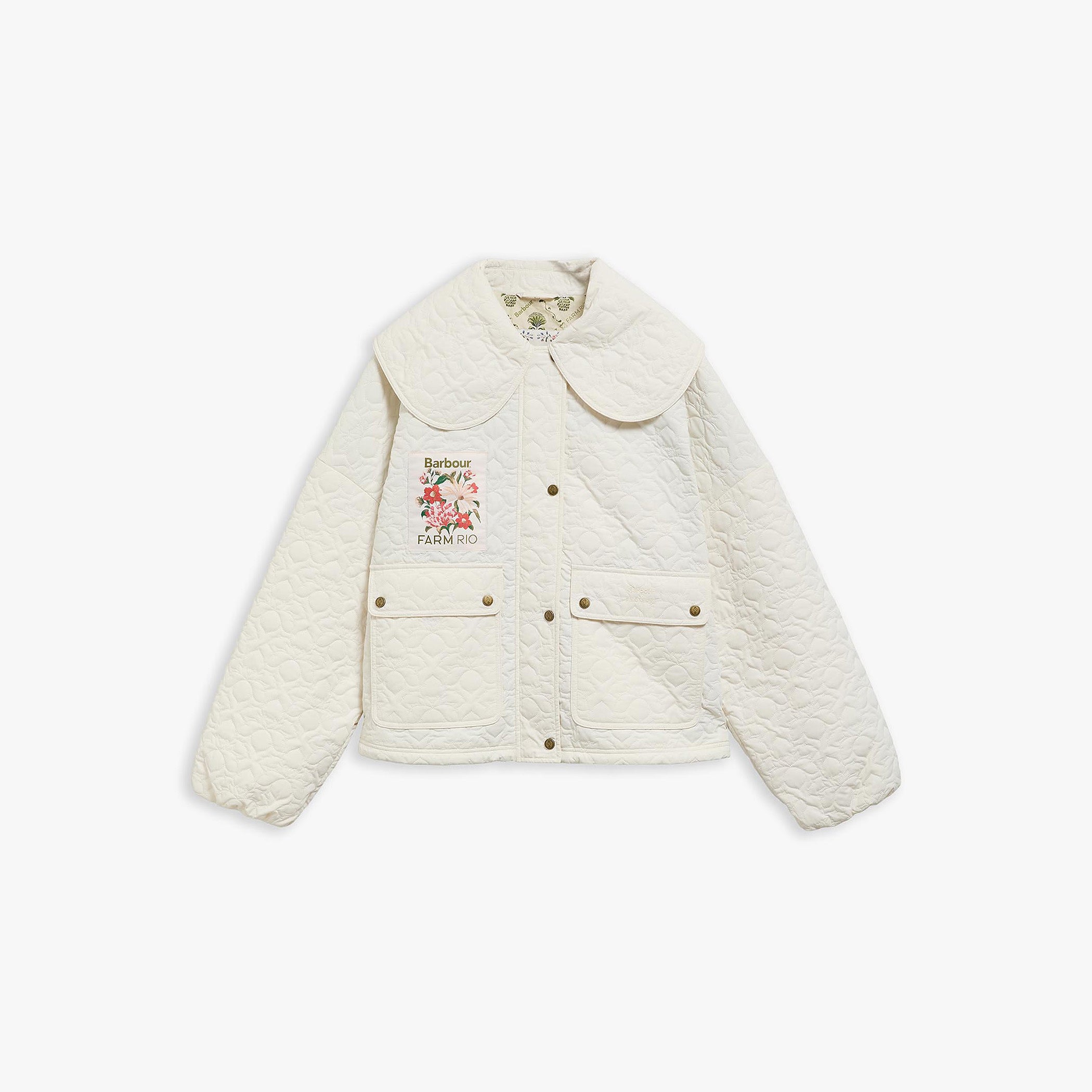 Barbour Women Lotus Quilted Jacket - White Rose