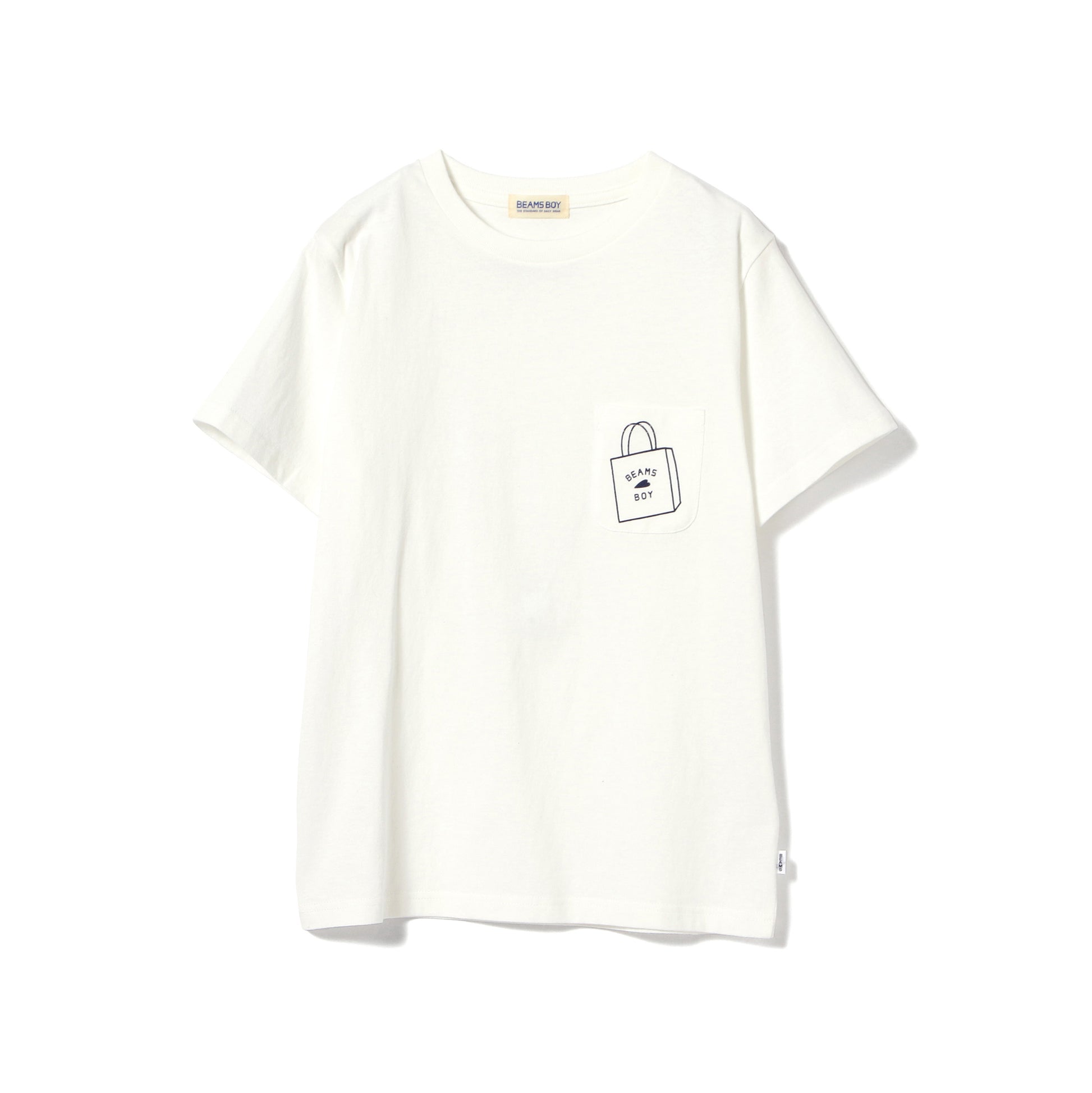 Beams Boy W T-Shirt White / 2 O.BB S/B Logo Pocket Tee