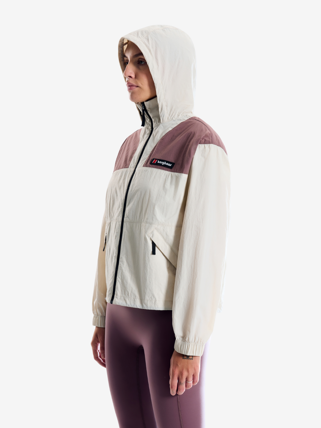 Berghaus W Jacket Women's Trango Mountain Windbreaker - Stone/Rose Mauve