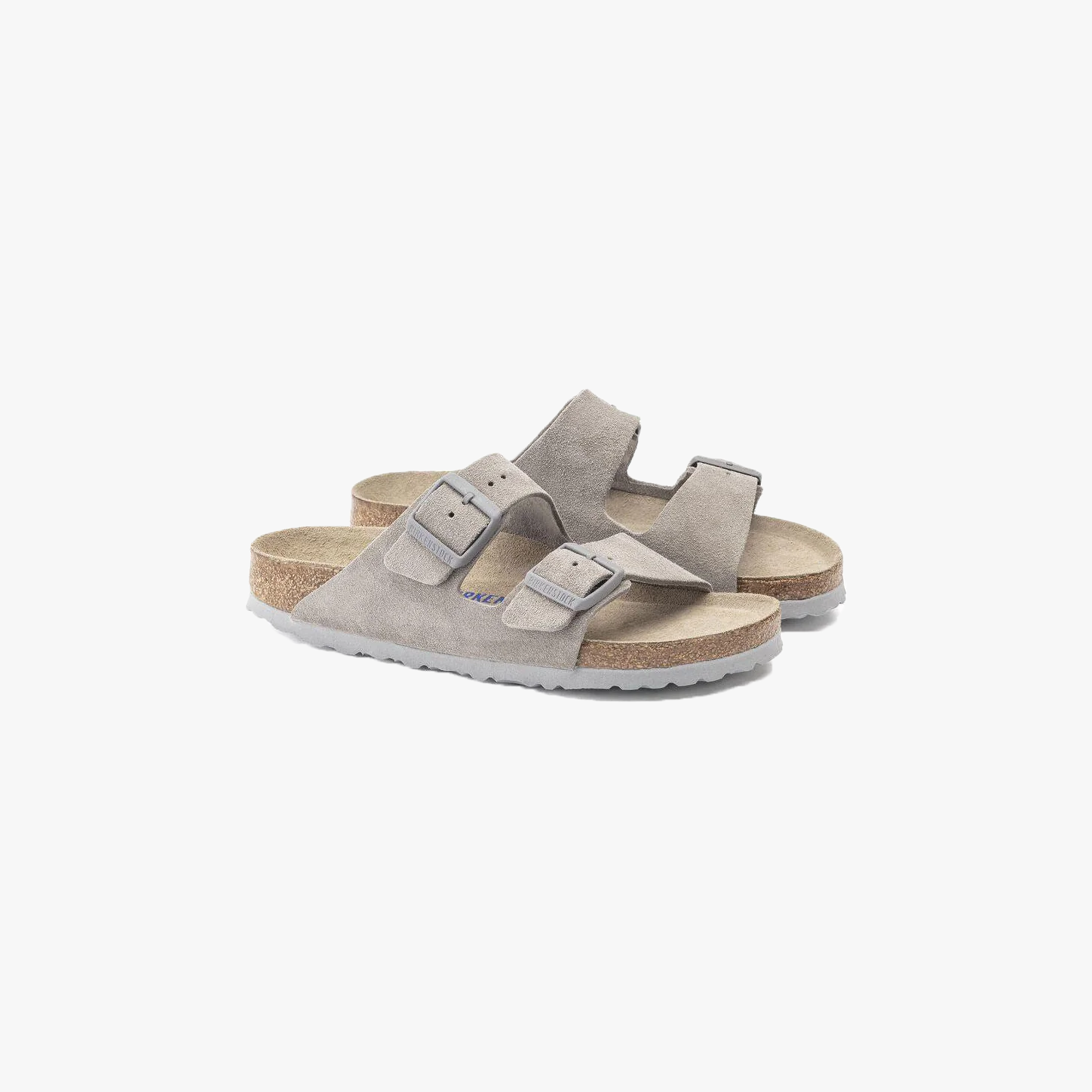 Birkenstock M Sandals Arizona SFB Sandal, Stone Coin Suede
