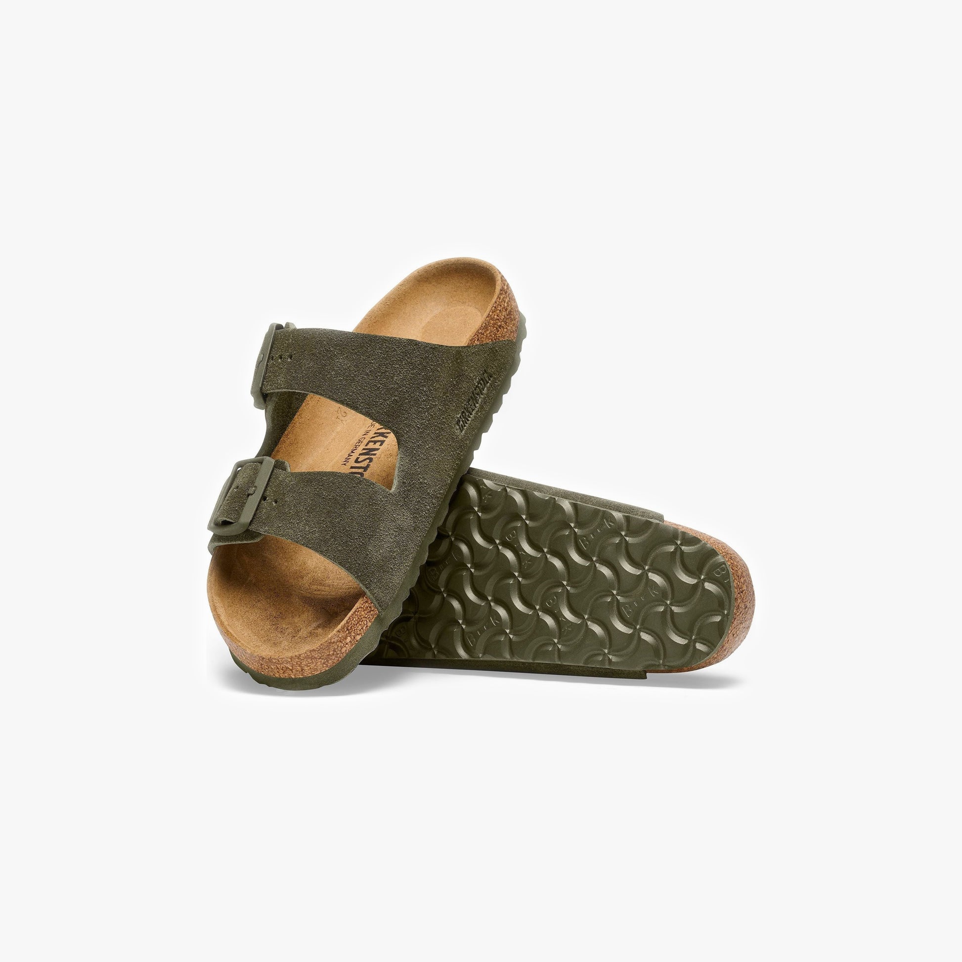 Birkenstock M Sandals Arizona Suede, Thyme