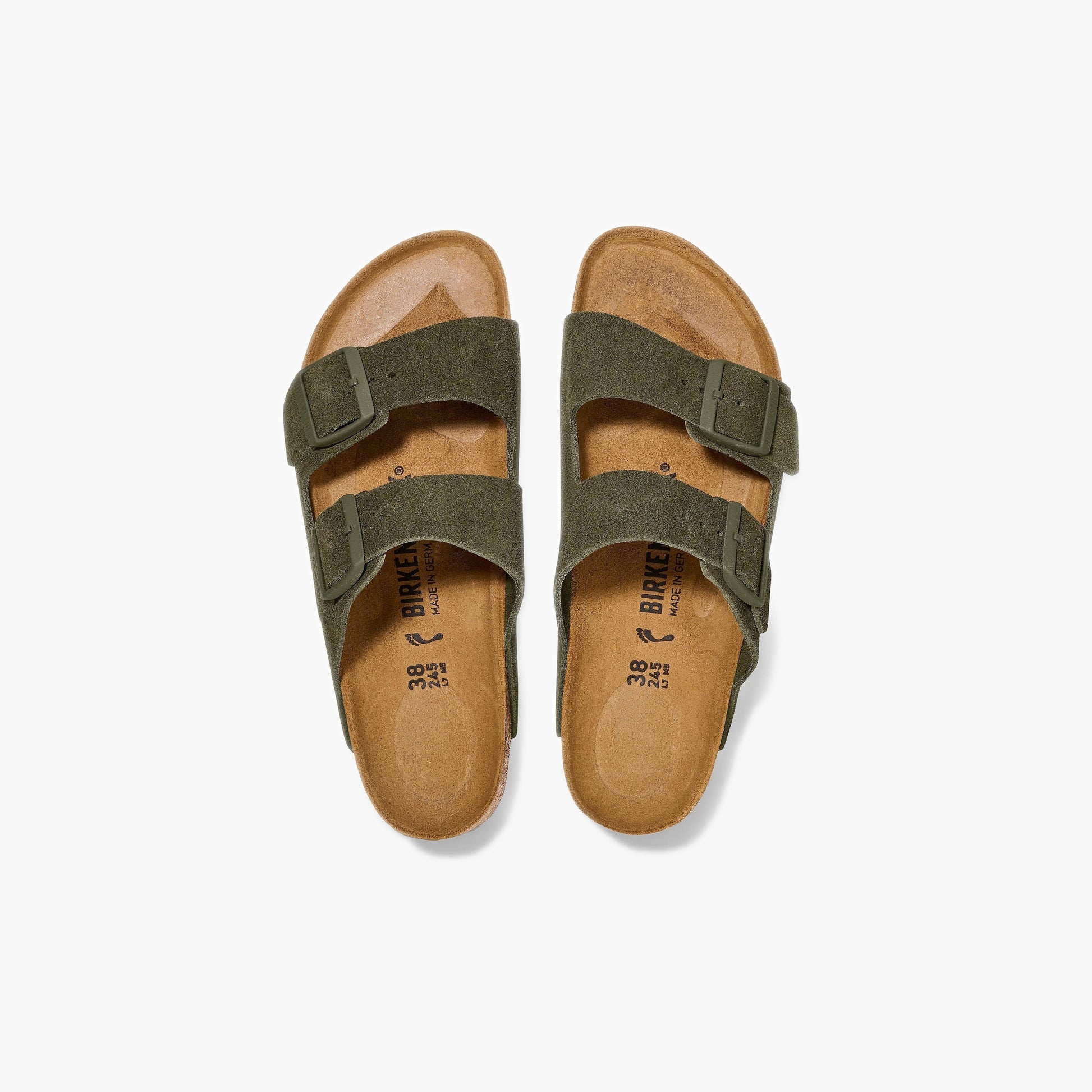 Birkenstock M Sandals Arizona Suede, Thyme