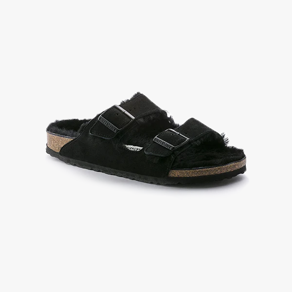 Birkenstock M Sandals M Arizona Shearling/Suede, Black