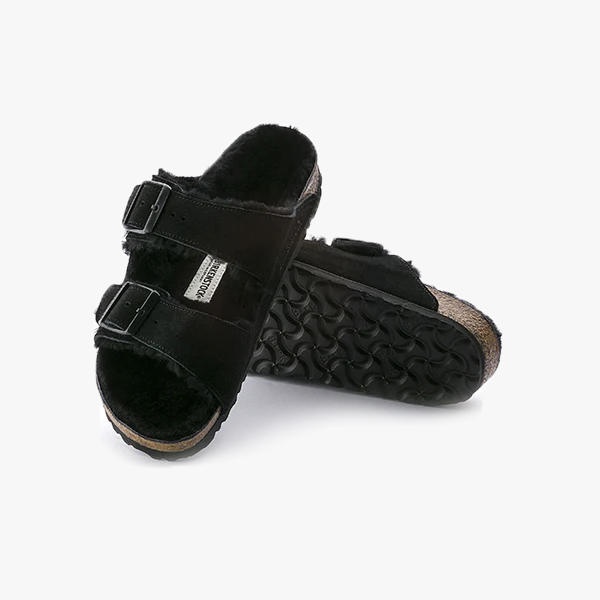 Birkenstock M Sandals M Arizona Shearling/Suede, Black