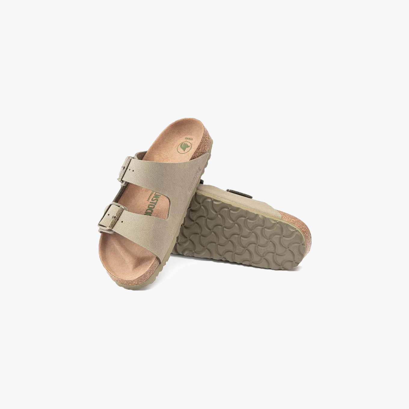 Birkenstock M Sandals W Arizona Vegan, Khaki
