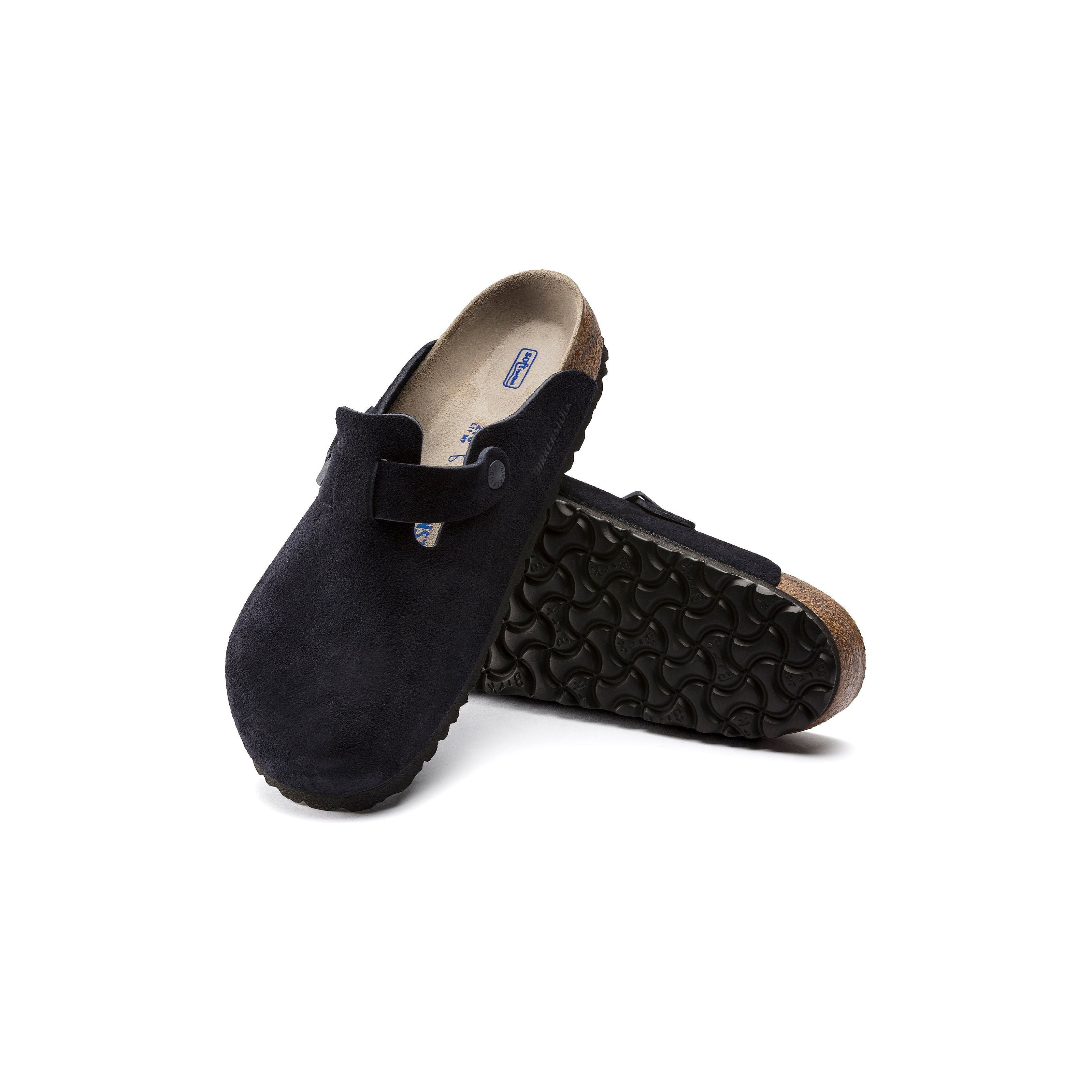 Birkenstock U Clogs Boston Suede, Midnight