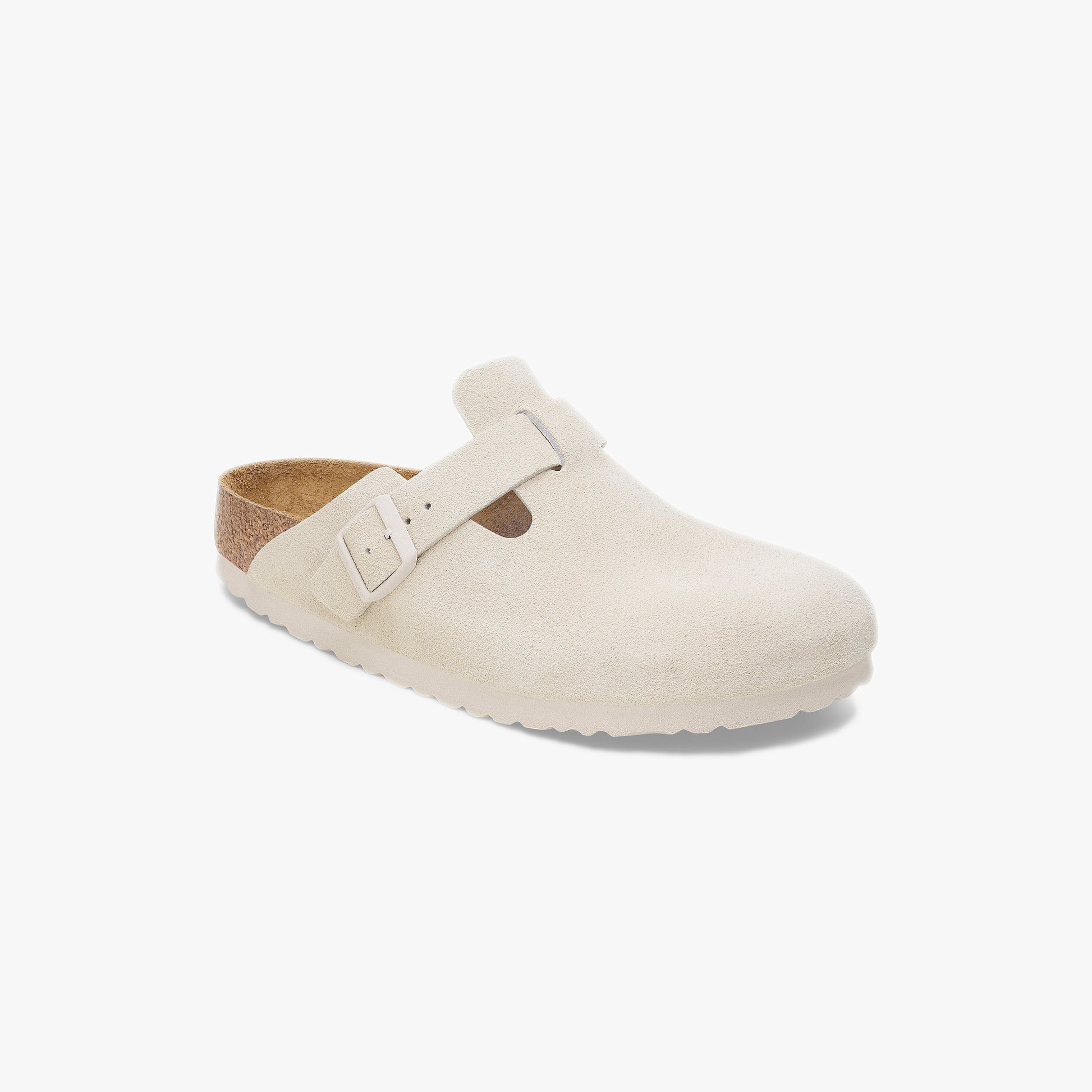 Birkenstock U Shoes Boston SFB Narrow, Antique White