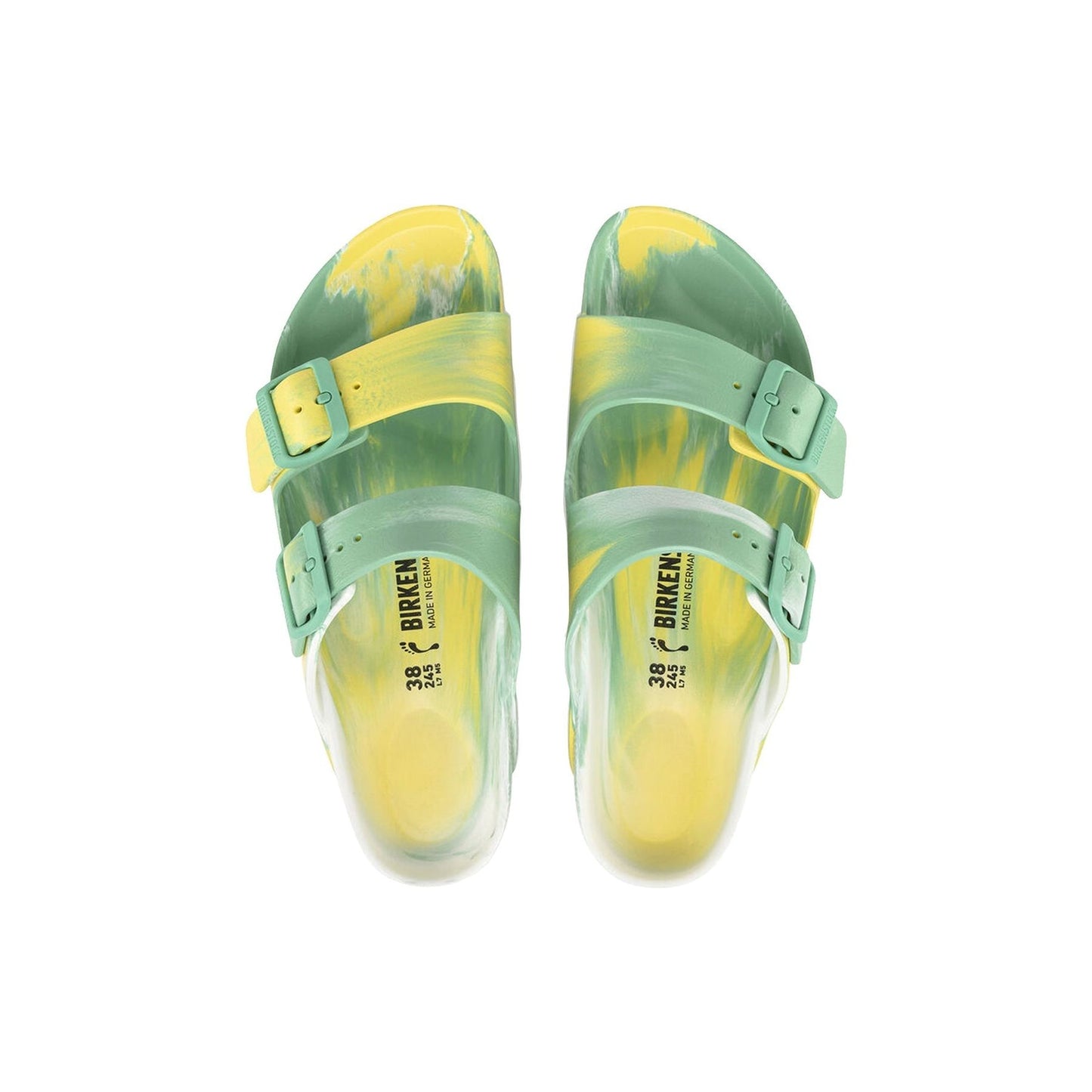 Birkenstock W Sandals Arizona Eva Narrow, Multi Color Jade / Yellow