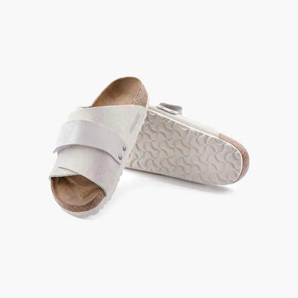 Birkenstock W Sandals Kyoto Suede, Antique White