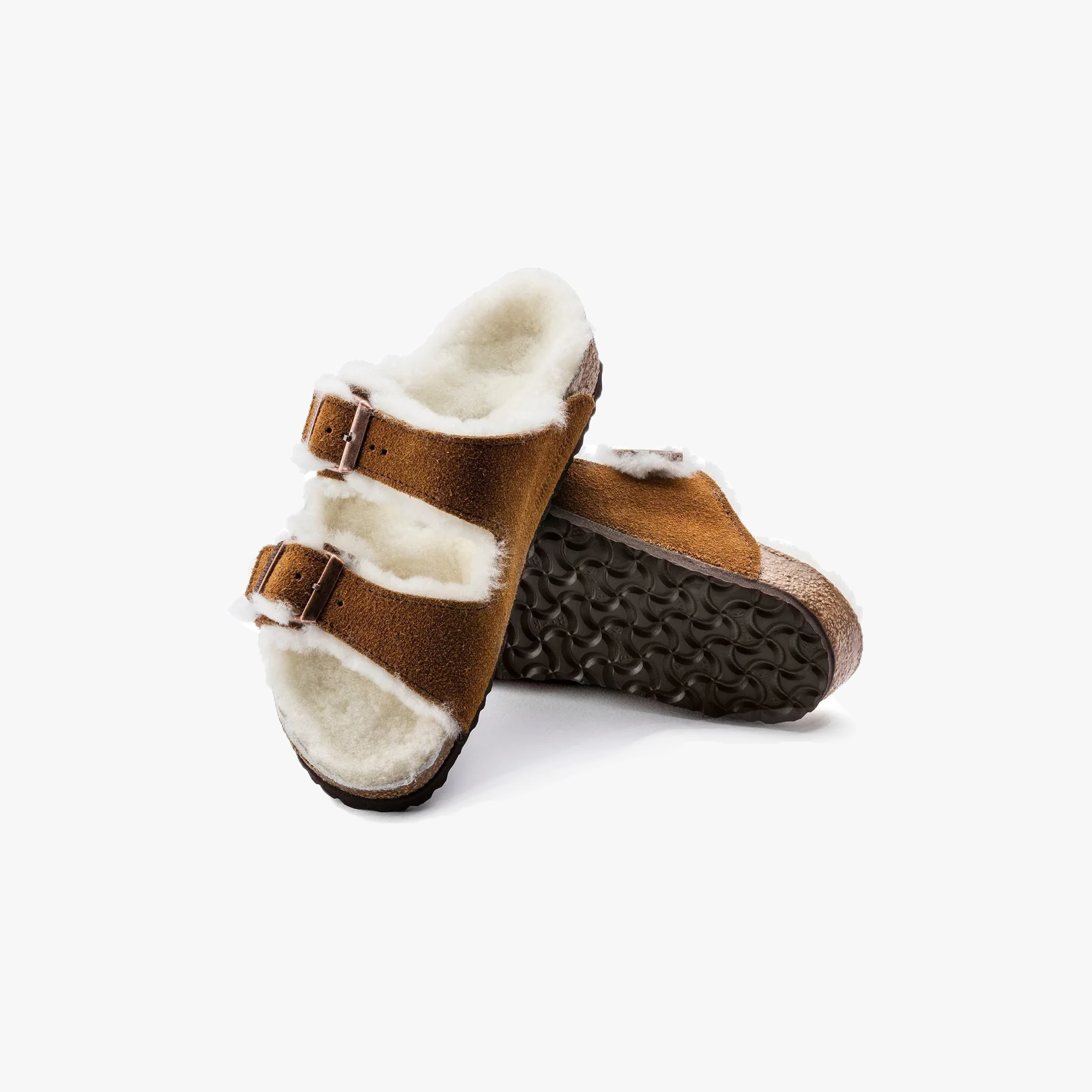 Birkenstock W Sandals W Arizona Shearling/Suede, Mink
