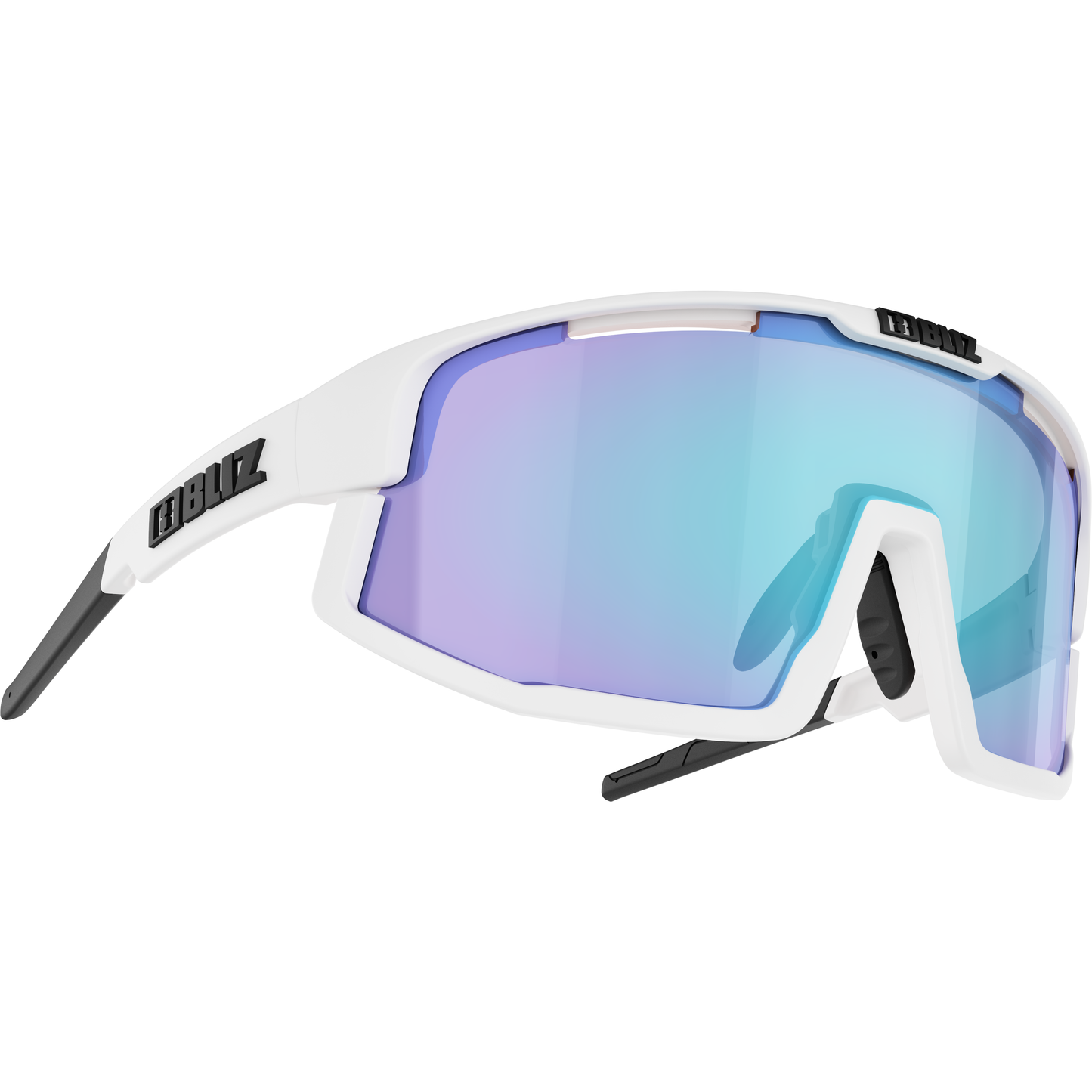 BLIZ Sunglasses One Size Vision, Matt White / Smoke with Blue
