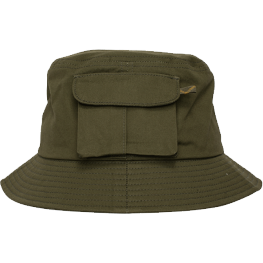 Cableami Bucket Hat Ventile Bucket Hat w/ Pocket, Olive