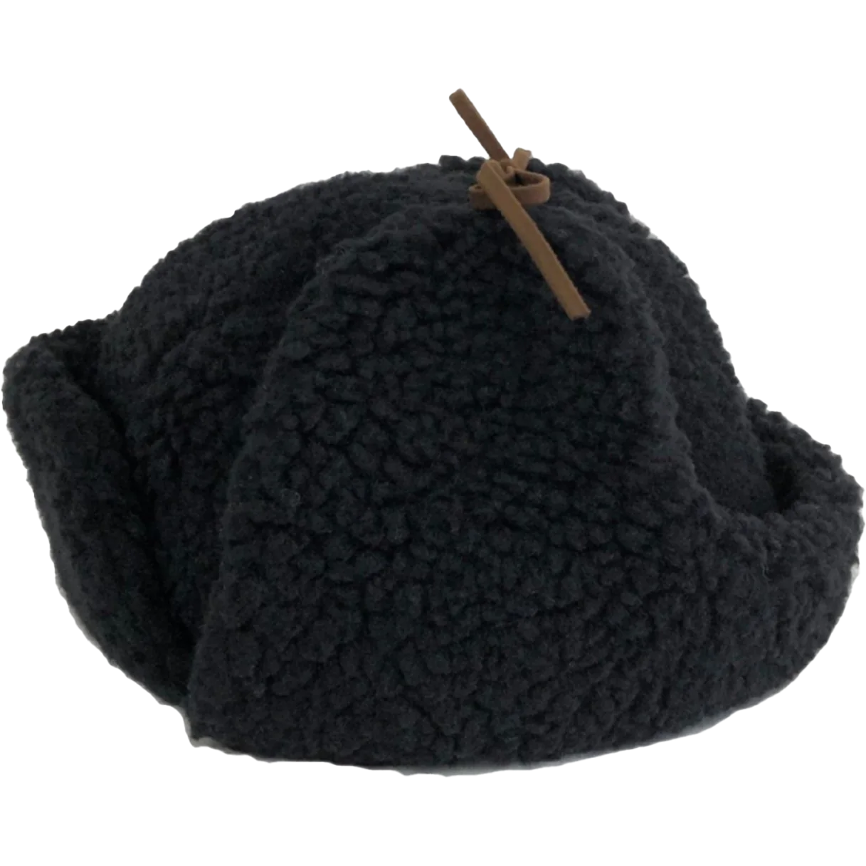 Cableami Winter Hat Boa Aviator Hat, Black