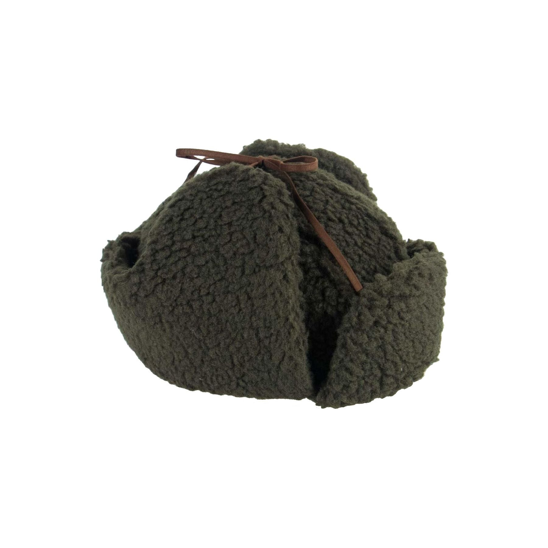 Cableami Winter Hat Boa Aviator Hat, Olive